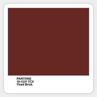 pantone 19-1337 TCX Fired Brick Sticker